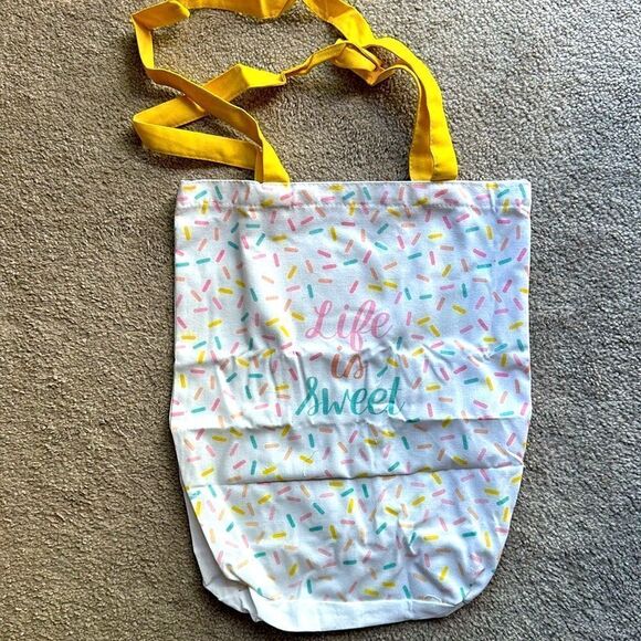 C.R. Gibson “Life is Sweet” Canvas Tote Bag! - Picture 6 of 8